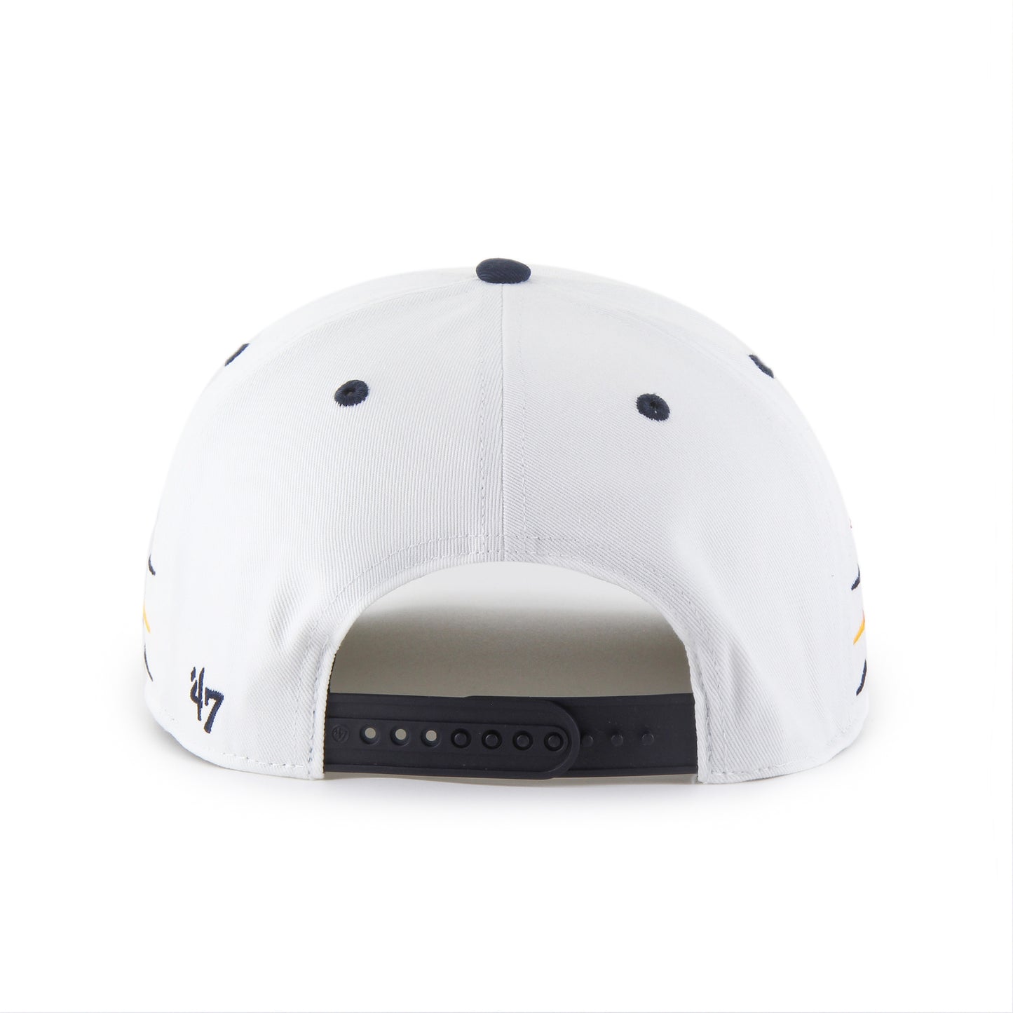 '47 NHL Hitch Boston Bruins Diamond Cut Snapback Hat - White / Black