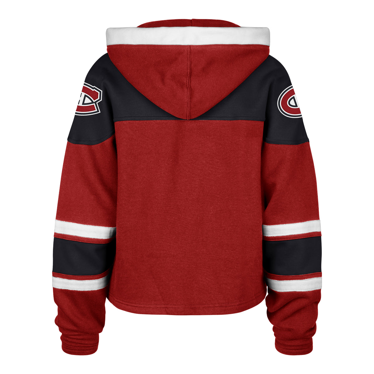 '47 NHL Montreal Canadiens Women's Cropped Superior Lace Hoodie - Red