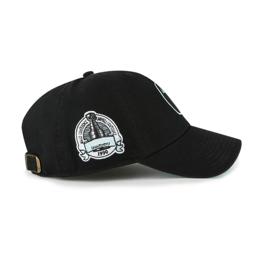 '47 NHL Edmonton Oilers Black Mint Double Under Clean Up Adjustable Hat - Black
