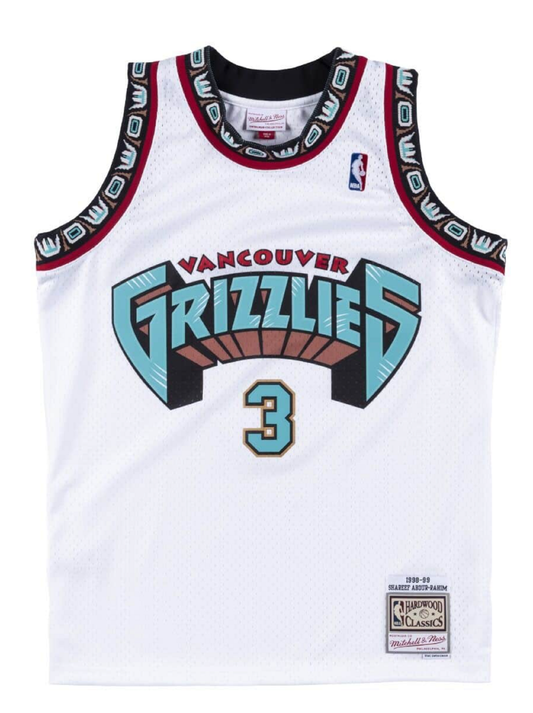 Men's Vancouver Grizzlies Shareef Abdur-Rahim #3 White Mitchell N Ness Swingman Player Jersey
