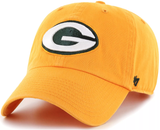 Green Bay Packers NFL ’47 Brand Adjustable Unstructured Clean Up Gold Hat