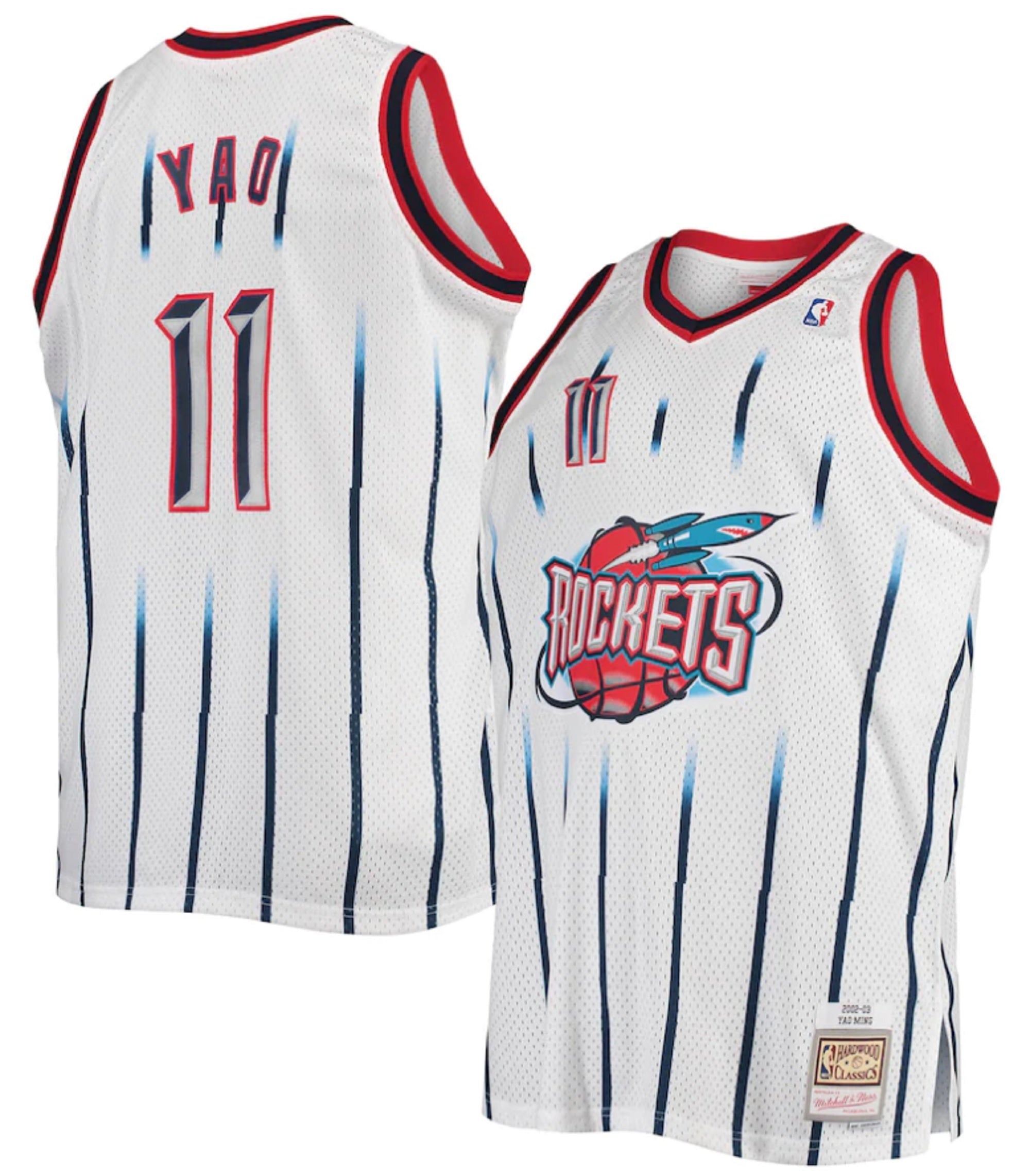 Men's Mitchell & Ness NBA Yao Ming Houston Rockets 2002/03