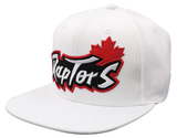 Toronto Raptors Canada Day Text Logo Mitchell & Ness White Wool Side Patch Snapback Hat