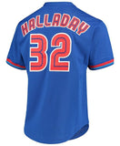 Mitchell & Ness Men's MLB Toronto Blue Jays Roy Halladay #32 Cooperstown Mesh Batting Practice Jersey - Royal