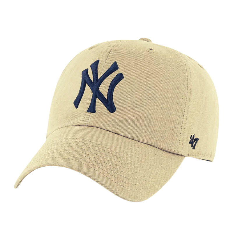 New York Yankees 47 MVP Adjustable Hat Cream Black Logo The