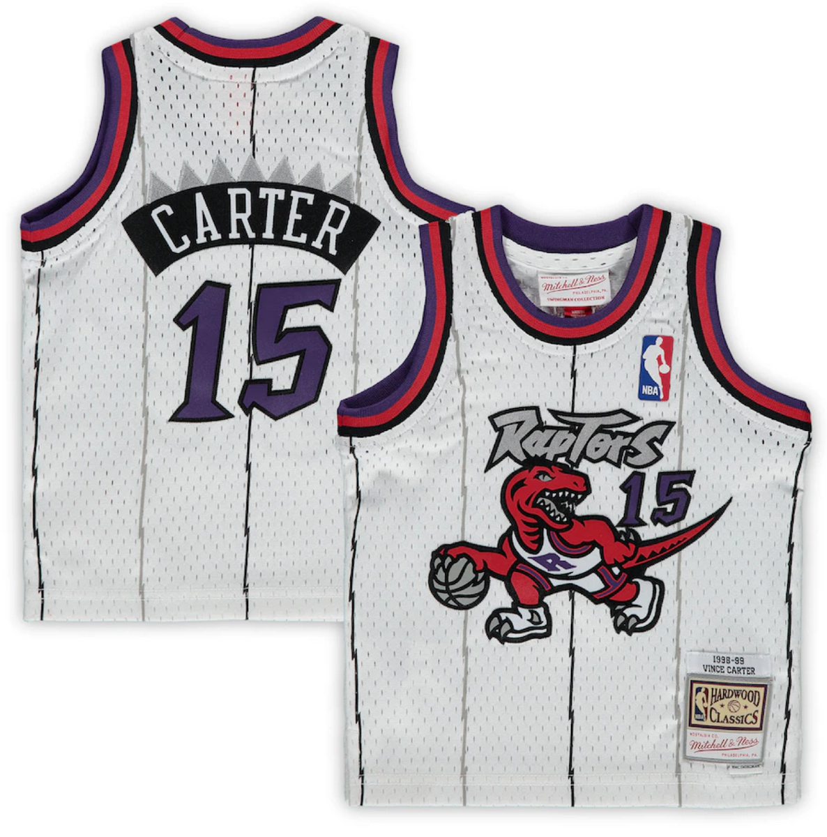 New Original NBA Basketball Men's Jersey Toronto Raptors #15 Vince Carter  Heat-pressed Retro Swingman Jerseys Customize White Set