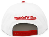 Men's Toronto Raptors Mitchell & Ness White/Red Two-Tone Wool Snapback Hat