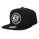 Men's Brooklyn Nets Mitchell & Ness Black Snapback Hat