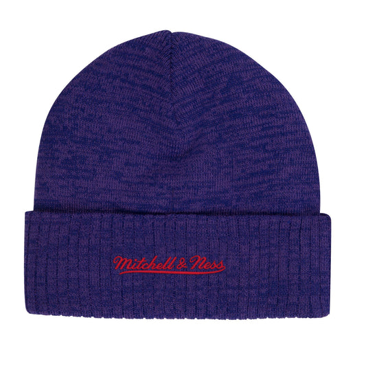 Toronto Raptors Mitchell & Ness Patch Knit Hat - Purple