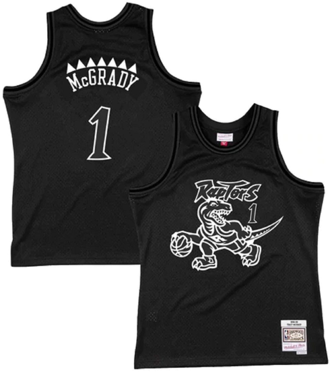 Men 1 Tracy McGrady Jersey White Toronto Raptors Throwback