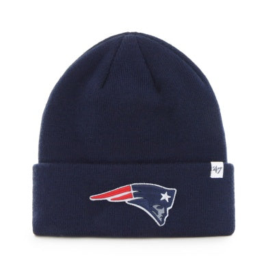 '47 NFL New England Patriots Raised Primary Basic Cuffed Knit Hat - Navy
