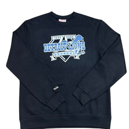 Mitchell & Ness NFL Detroit Lions Crewneck - Black