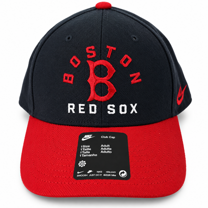 Nike MLB Boston Red Sox Club Cap Adjustable Hat – Navy/Red