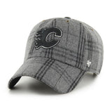 '47 NHL Calgary Flames Windowpane Plaid Clean Up Adjustable - Grey