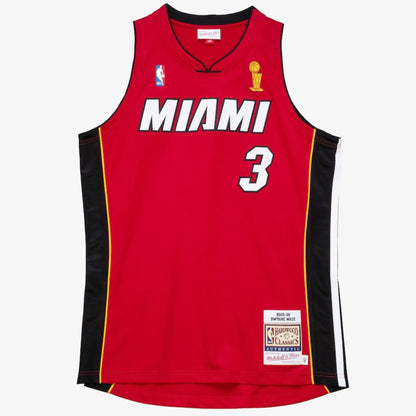 Mitchell & Ness Men's NBA Dwayne Wade Miami Heat 2006 FINALS AUTHENTIC Jersey - Red
