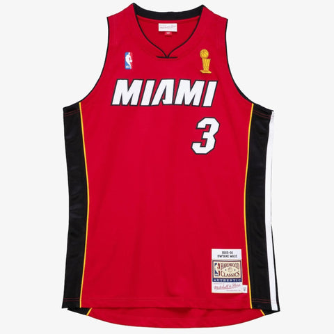 Mitchell & Ness Men's NBA Dwyane Wade Miami Heat 2006 FINALS AUTHENTIC Jersey - Red