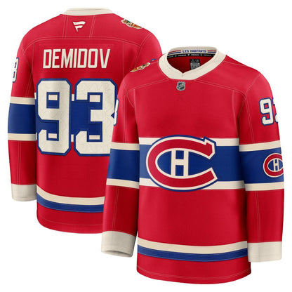 Fanatics Men's NHL Ivan Demidov Montreal Canadiens 2026 Heritage Classic Premium Player Jersey - Red