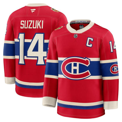Fanatics Men's NHL Nick Suzuki Montreal Canadiens 2026 Heritage Classic Premium Player Jersey - Red
