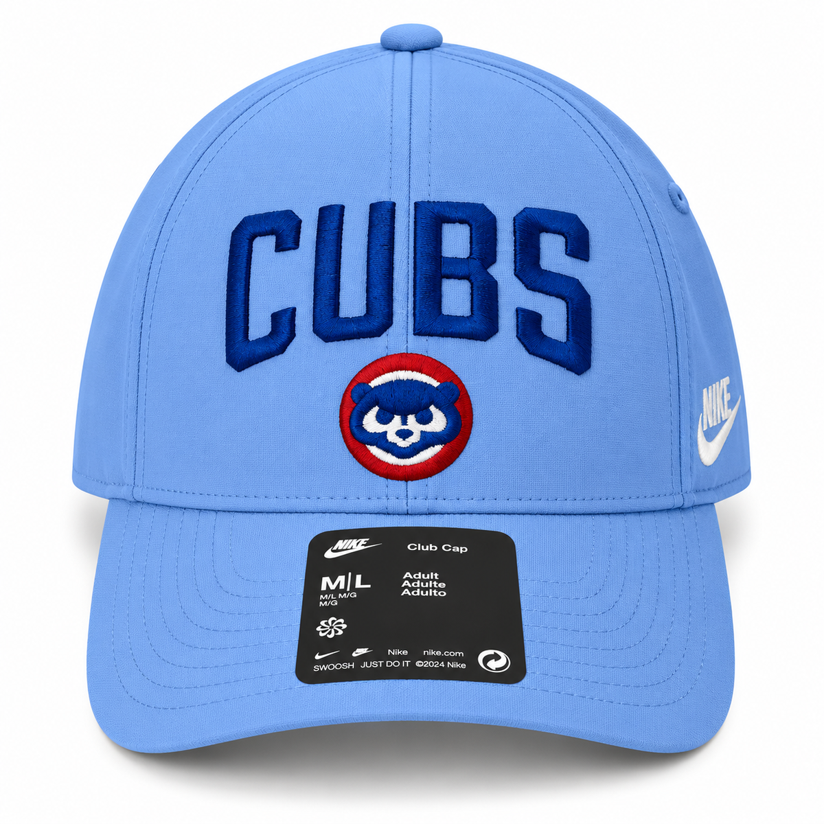 Nike MLB Chicago Cubs Club Cap Adjustable Hat – Light Blue