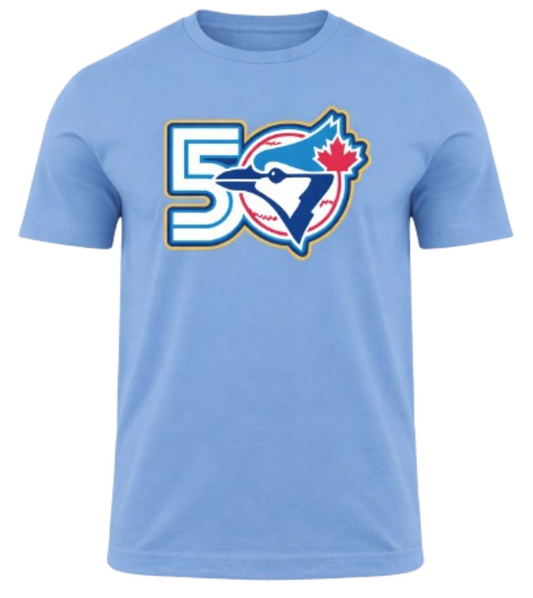 Bulletin MLB Toronto Blue Jays 50th Anniversary T-Shirts - Multiple Colors Available