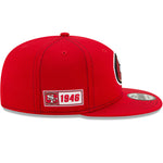 New Era NFL San Francisco 49ers 9FIFTY Sideline Road Red Adjustable Snapback