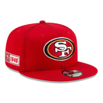 New Era NFL San Francisco 49ers 9FIFTY Sideline Road Red Adjustable Snapback