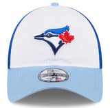 Men's New Era MLB Toronto Blue Jays White/Powder Blue 2024 Spring Training 9TWENTY Adjustable Hat