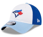 Men's New Era MLB Toronto Blue Jays White/Powder Blue 2024 Spring Training 9TWENTY Adjustable Hat