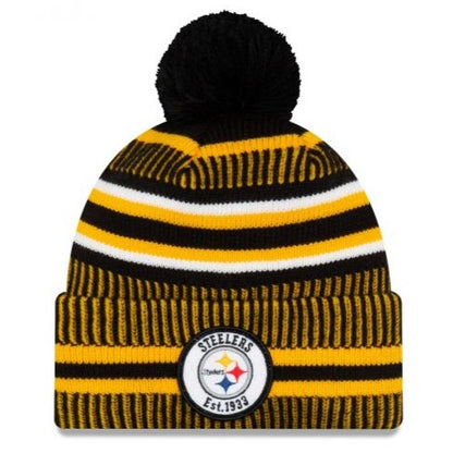 New Era NFL Pittsburgh Steelers Sideline Sport Knit Hat - Black/Yellow