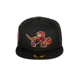 New Era NBA Toronto Raptors 1X Champs Side Patch 59FIFTY Fitted Hat - Black