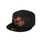 New Era NBA Toronto Raptors 1X Champs Side Patch 59FIFTY Fitted Hat - Black