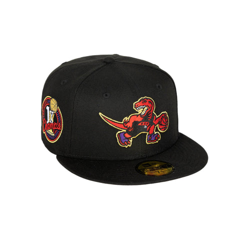 New Era NBA Toronto Raptors 1X Champs Side Patch 59FIFTY Fitted Hat - Black