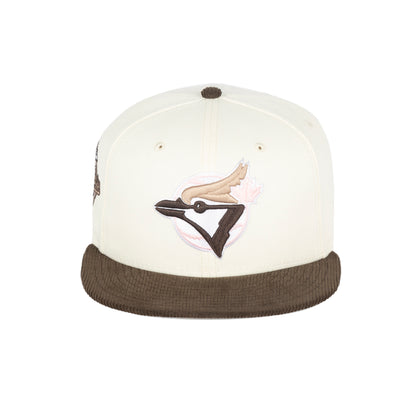 New Era 59FIFTY MLB Toronto Blue Jays 1993 World Series Fitted Hat - Chrome Walnut/Pink