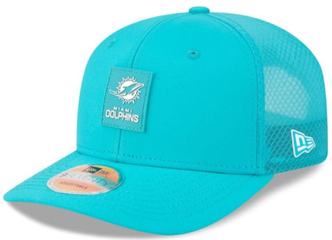 New Era NFL Miami Dolphins 2025 Sideline 9SEVENTY Trucker Adjustable Hat - Aqua