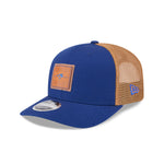 New Era MLB Toronto Blue Jays Debossed Logo 9SEVENTY Stretch-Snap Hat - Blue/Brown