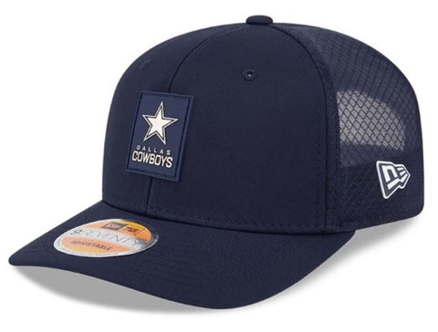 New Era NFL Dallas Cowboys 2025 Sideline 9SEVENTY Trucker Adjustable Hat - Navy