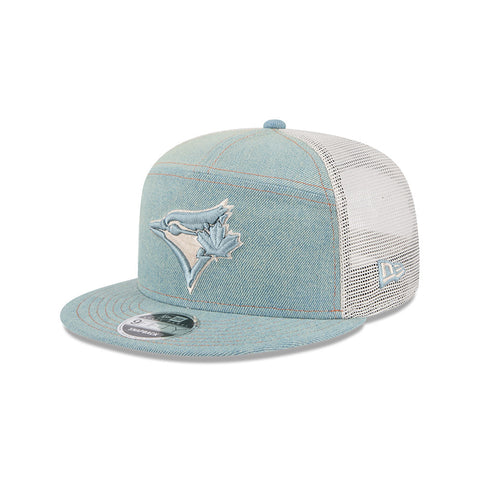 New Era NHL Toronto Maple Leafs Denim Split Panel 9FIFTY Adjustable Hat - Blue