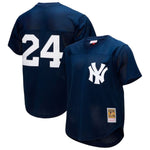 Mitchell & Ness Men's MLB New York Yankees Rickey Henderson #24 Cooperstown Mesh Batting Practice Jersey - Navy