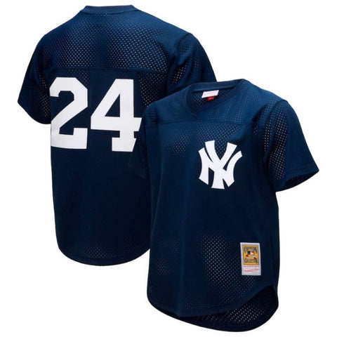 Mitchell & Ness Men's MLB New York Yankees Rickey Henderson #24 Cooperstown Mesh Batting Practice Jersey - Navy