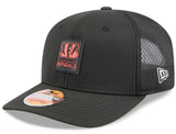 New Era NFL Cincinnati Bengals 2025 Sideline 9SEVENTY Trucker Adjustable Hat - Black