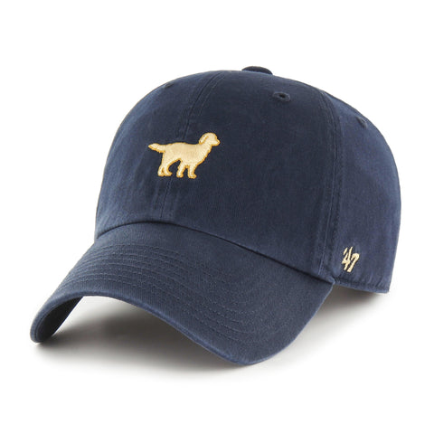 '47 Golden Retriever Base Runner Icon Adjustable Clean Up Hat - Navy