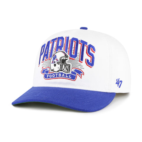 '47 NFL New England Patriots Prime Play Hitch RF Adjustable Snapback Hat - White