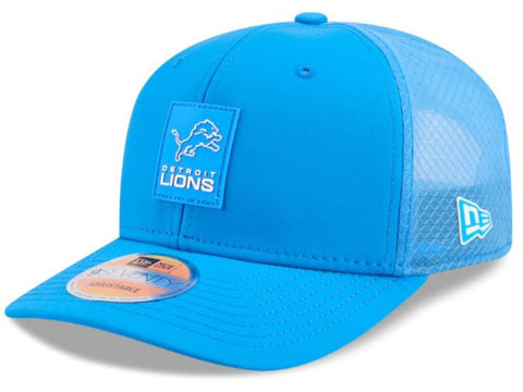 New Era NFL Detroit Lions 2025 Sideline 9SEVENTY Trucker Adjustable Hat - Light Blue