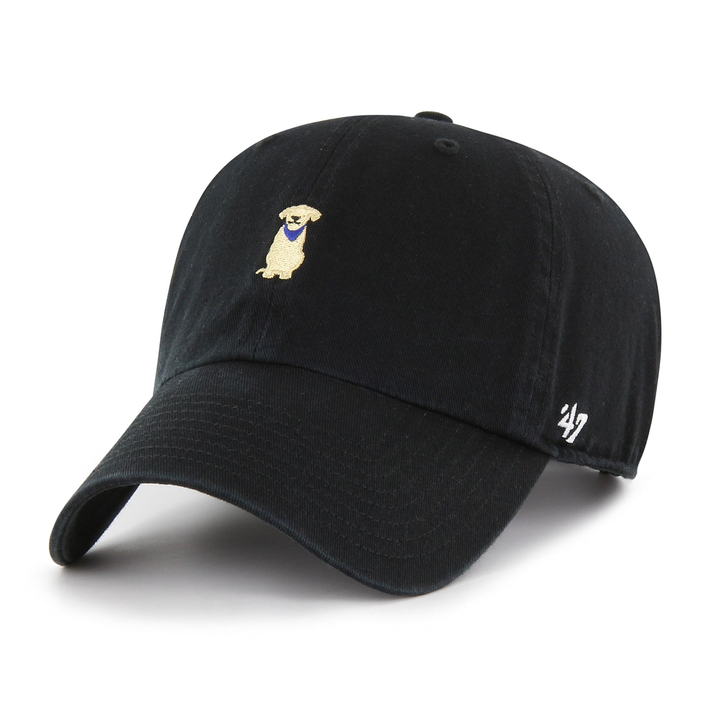 '47 Yellow Lab Base Runner Icon Adjustable Clean Up Hat - Black