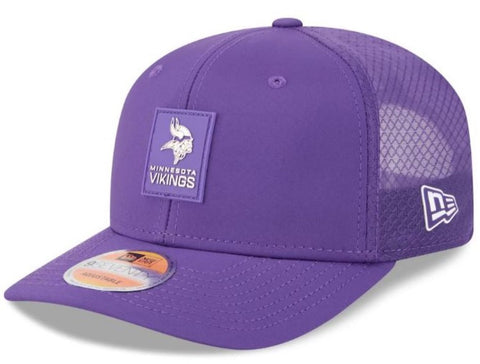 New Era NFL Minnesota Vikings 2025 Sideline 9SEVENTY Trucker Adjustable Hat - Purple