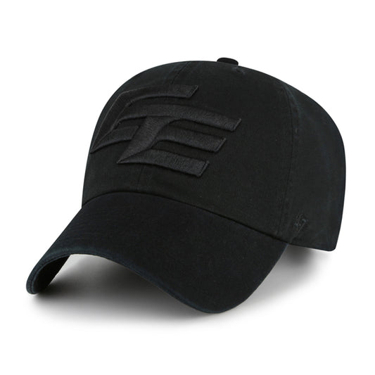 '47 CFL Edmonton Elk New Logo Clean Up Adjustable Hat - Black/Black