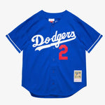 Mitchell & Ness Men's Los Angeles Dodgers Tommy Lasorda #2 Mesh Batting Practice Authentic Jersey - Blue