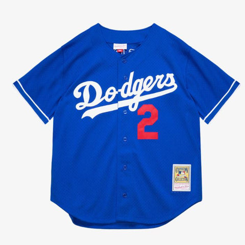 Mitchell & Ness Men's Los Angeles Dodgers Tommy Lasorda #2 Mesh Batting Practice Authentic Jersey - Blue