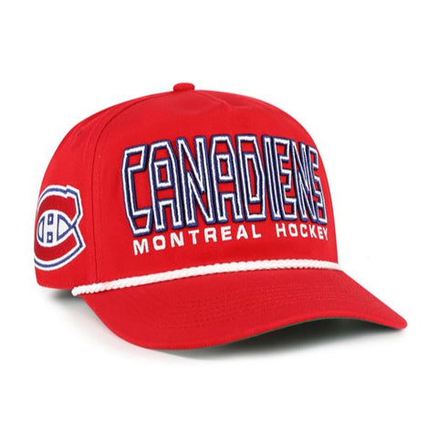 '47 NHL Montreal Canadiens Byline Cord Hitch Adjustable Snapback Hat - Red