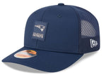 New Era NFL New England Patriots 2025 Sideline 9SEVENTY Trucker Adjustable Hat - Navy
